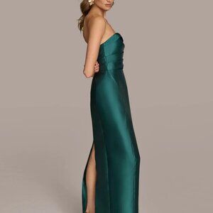 Donna Karan New York Women's Green Gathered Sweetheart Gown, Size 12, MSRP: 299$